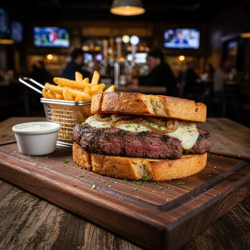 6oz Steak Sandwich at TOPS Pizza