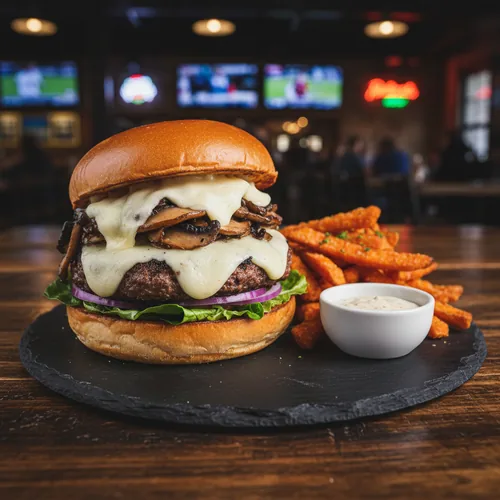 BAM!N Burger at TOPS Pizza