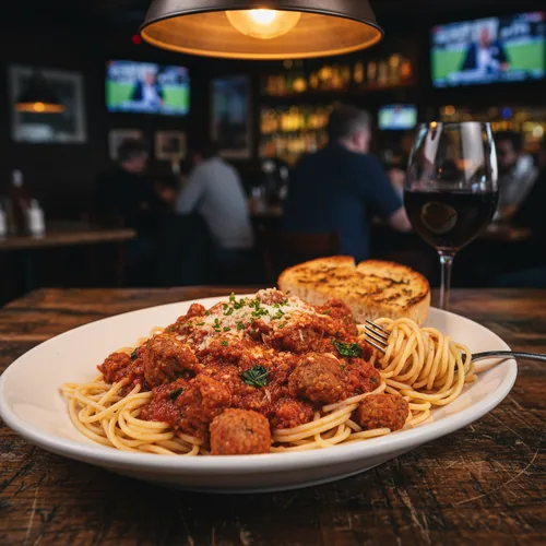 Spaghetti Italiano at TOPS Pizza