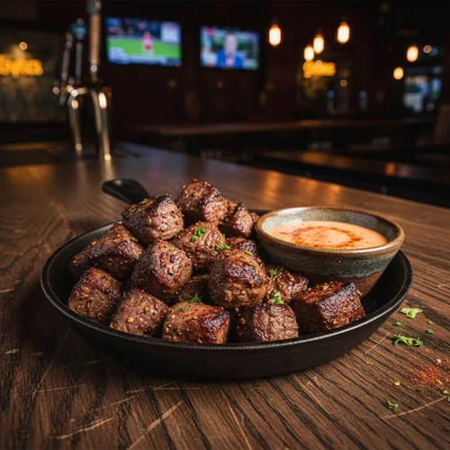 Steak Bites at TOPS Pizza
