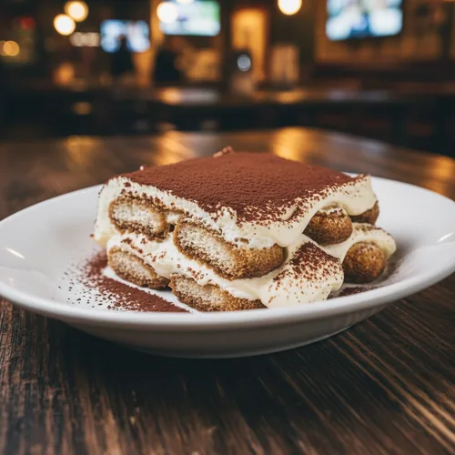 Tiramisu at TOPS Pizza