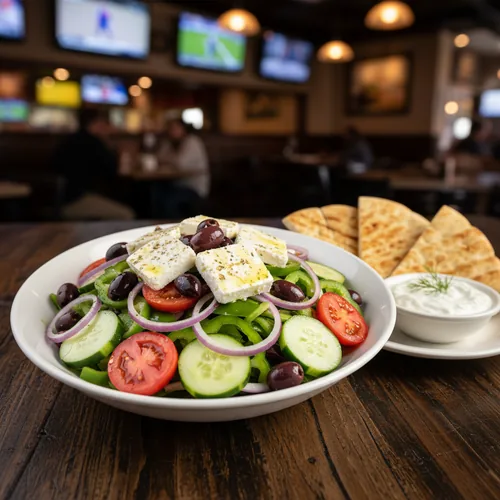 TOPS Greek Salad at TOPS Pizza