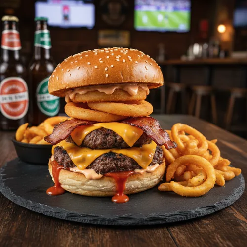 TOPS Twin Burger at TOPS Pizza